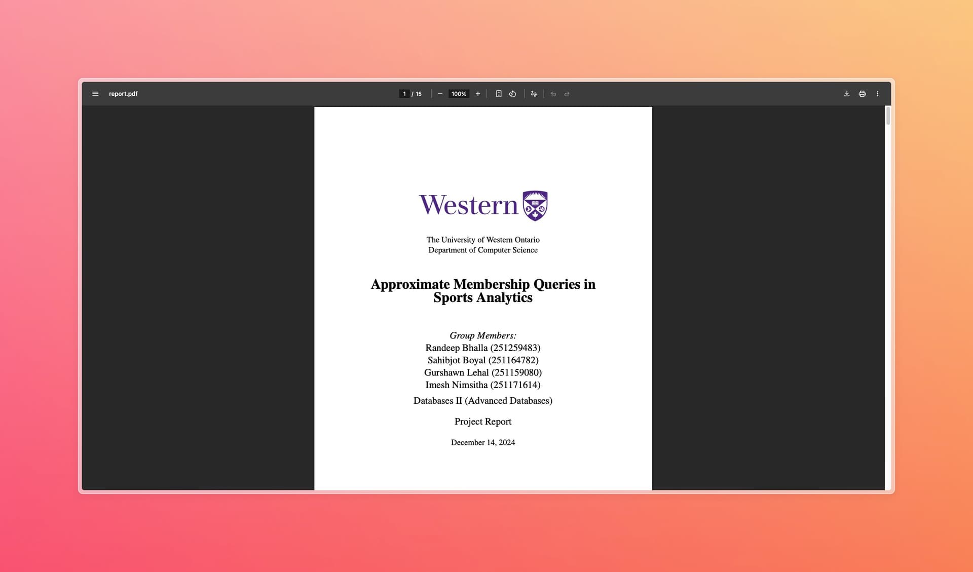 amq filters - sports analytics