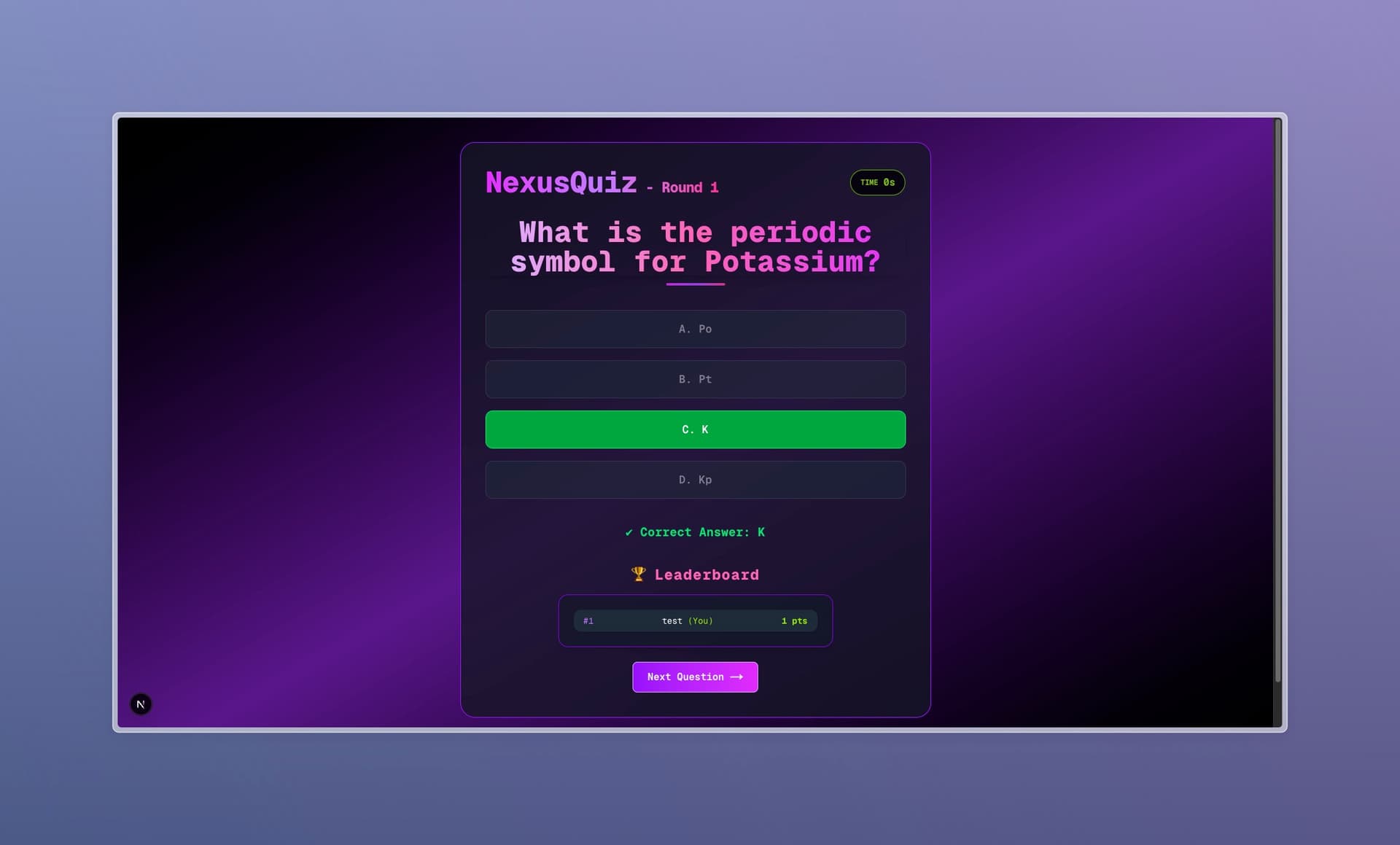 nexusquiz - trivia game